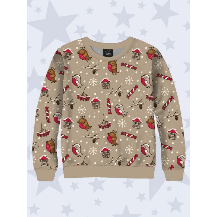 Детский Свитшот Птицы и домики