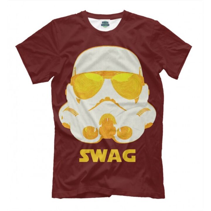 Прикольна чоловіча футболка Стар Варс з малюнком Swag Wars
