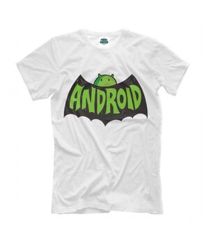 Стильная футболки с принтом Android Batman
