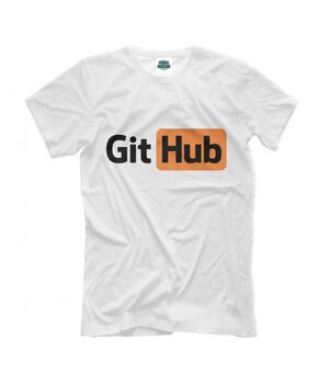 Стильная футболки с принтом GitHub