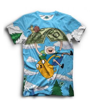 Прикольная футболка с рисунком Долар Adventure Time