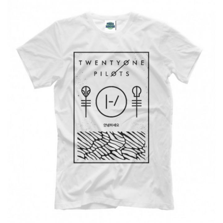 Чоловіча Стильна футболка з малюнком Білий Twenty One Pilots