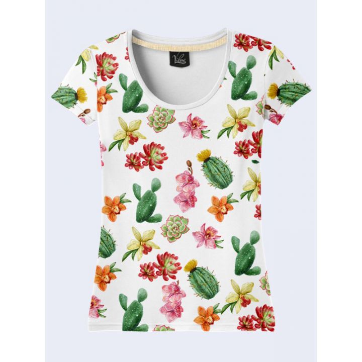 Футболка Кактуси і квіти