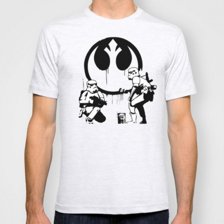 Мужская Прикольная футболка с рисунком Banksy Troopers