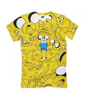 Прикольная футболка с рисунком Разный Джейк Adventure Time