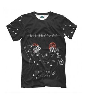 Стильная футболка с рисункомblurryface & birds Twenty One Pilots