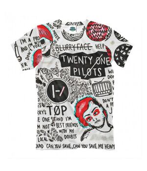 Стильная футболка с рисунком Twenty One Pilots art