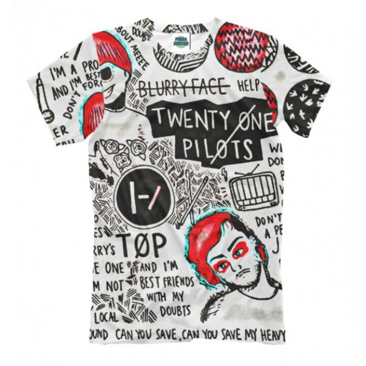 Мужская Стильная футболка с рисунком Twenty One Pilots art