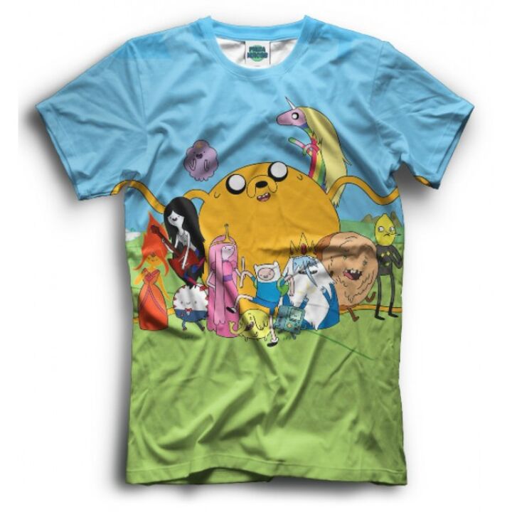 Прикольна чоловіча футболка з малюнком Adventure Time загальне фото