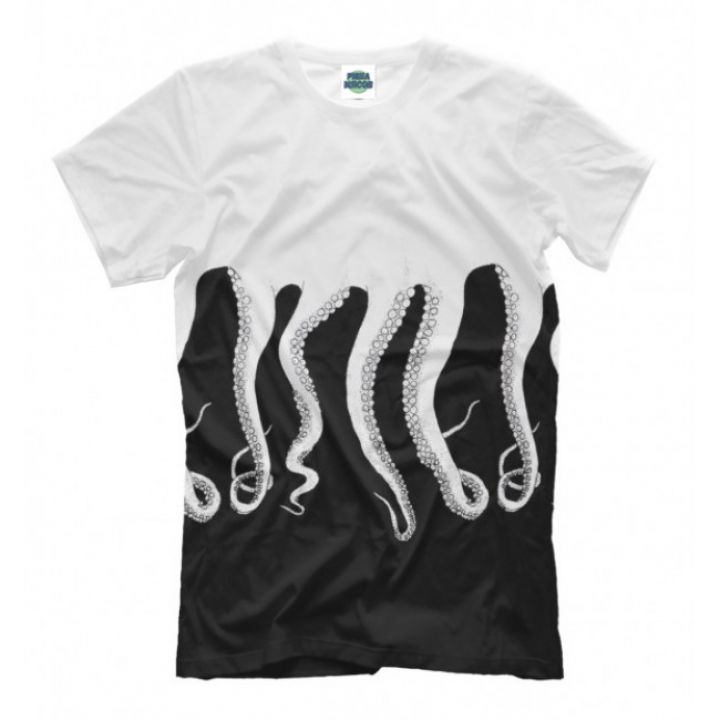 Мужская Стильная футболка с рисунком Осьминог