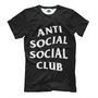 Прикольна чоловіча футболка з малюнком anti social social club