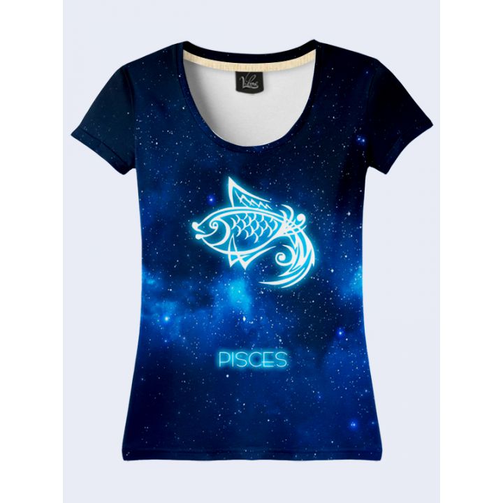 Женская Футболка Pisces zodiak