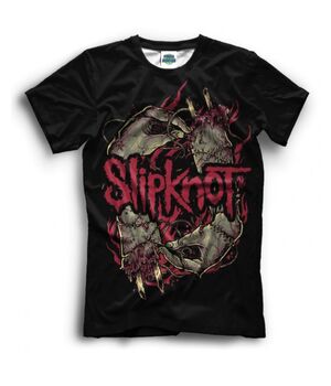 Прикольная футболка с рисунком руки Slipknot