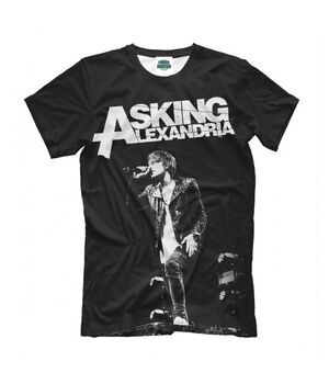 Прикольная футболка с рисунком Вокал Asking Alexandria