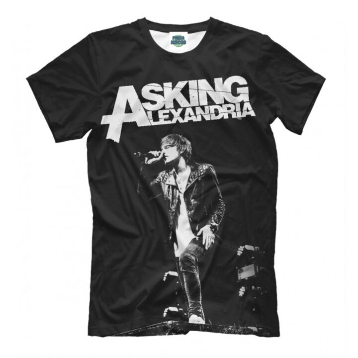 Мужская Прикольная футболка с рисунком Вокал Asking Alexandria
