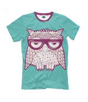 Стильная футболки с принтом Owl