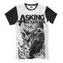 Мужская Прикольная футболка с рисунком Asking Alexandria череп и ворон