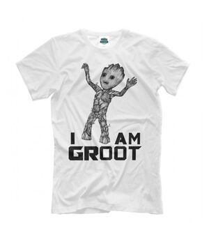 Прикольная футболка с рисунком BabyGroot