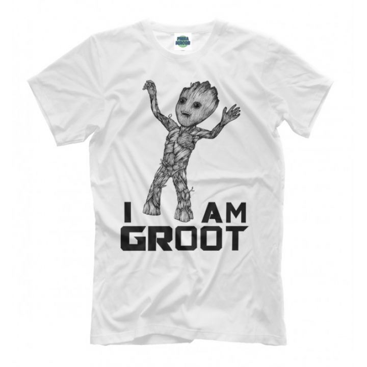 Мужская Прикольная футболка с рисунком BabyGroot