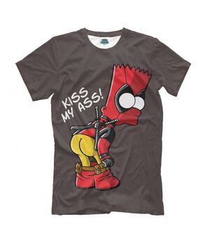 Прикольна футболка з малюнком Bart Deadpool