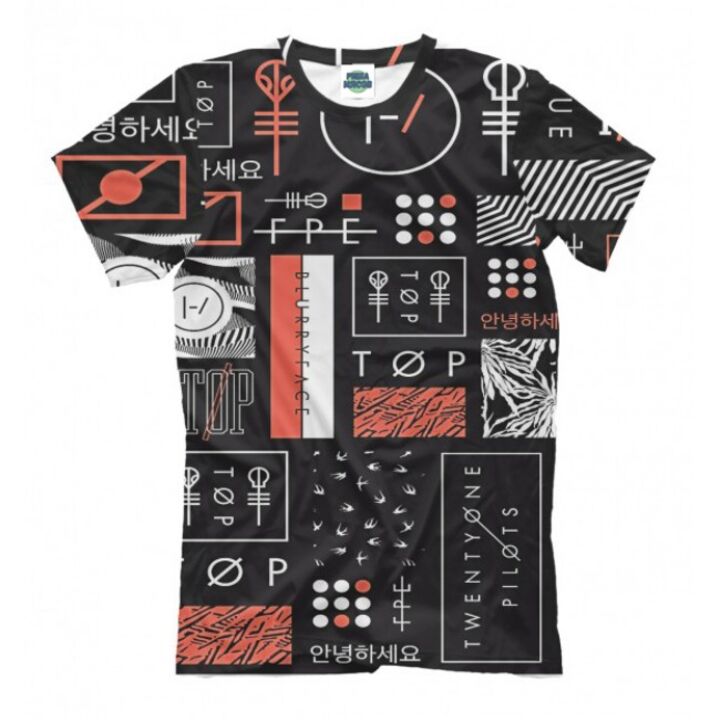 Чоловіча Стильна футболка з малюнком 21 Pilots art