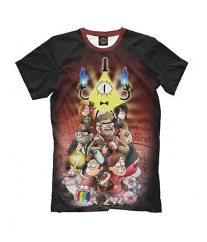 Модная футболка с рисунком Gravity Falls все герои