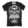 Прикольна чоловіча футболка з малюнком Череп і троянди Asking Alexandria