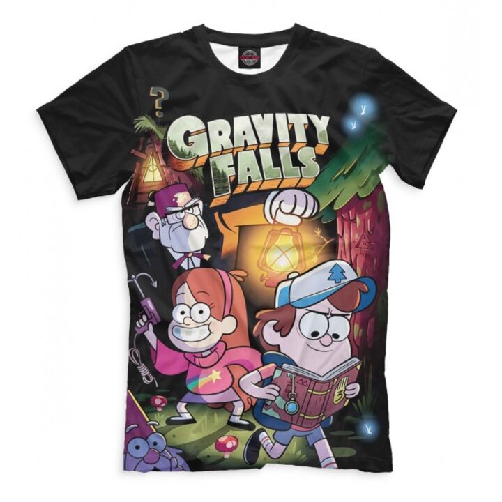 Мужская Модная футболка с рисунком Gravity Falls Дипер с книгой