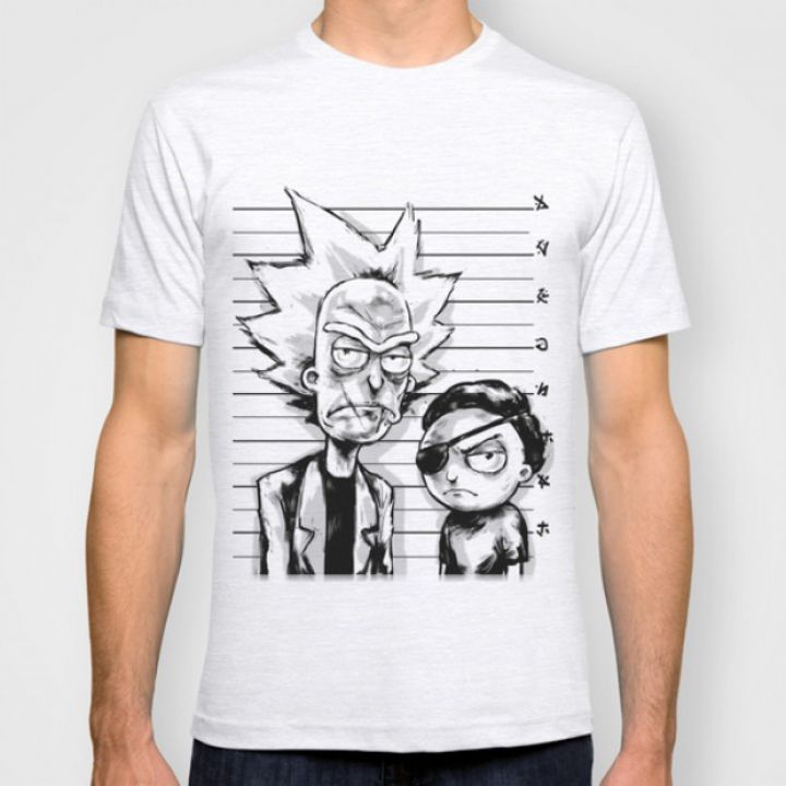Мужская Прикольная футболка Rick and Morty космические пираты