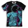 Мужская Прикольная футболка с принтом Космонавты