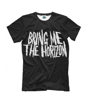 Прикольная футболка с рисунком Надпись Bring Me the Horizon