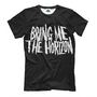 Мужская Прикольная футболка с рисунком Надпись Bring Me the Horizon