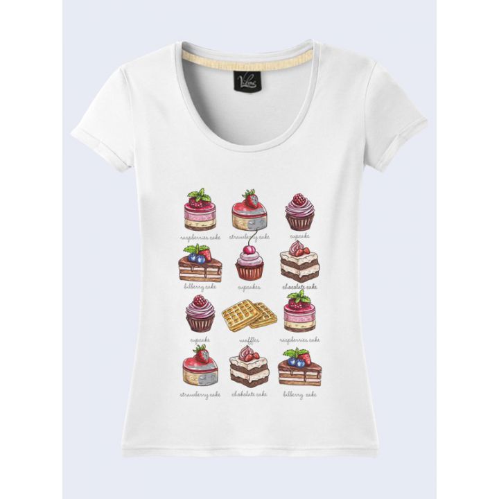 Женская Футболка Аппетитные сладости