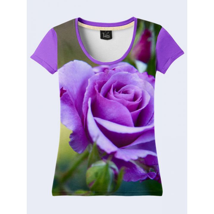 Женская Футболка Фиолетовая роза