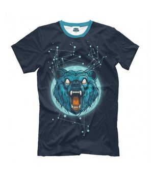 Стильная футболки с принтом Cosmic Bear