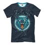 Женская Стильная футболки с принтом Cosmic Bear