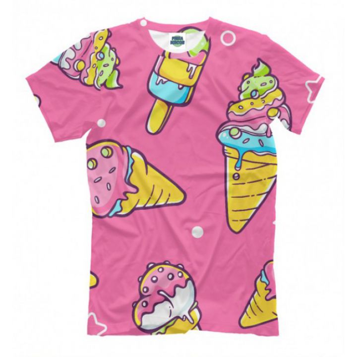 Женская Прикольная футболка с рисунком Мороженое