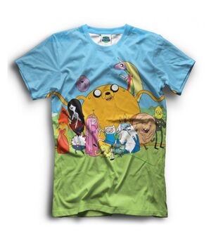 Прикольная футболка с рисунком Adventure Time общее фото