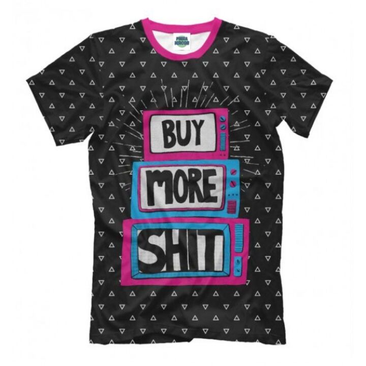 Жіноча Стильна футболки з принтом Buy More Shit