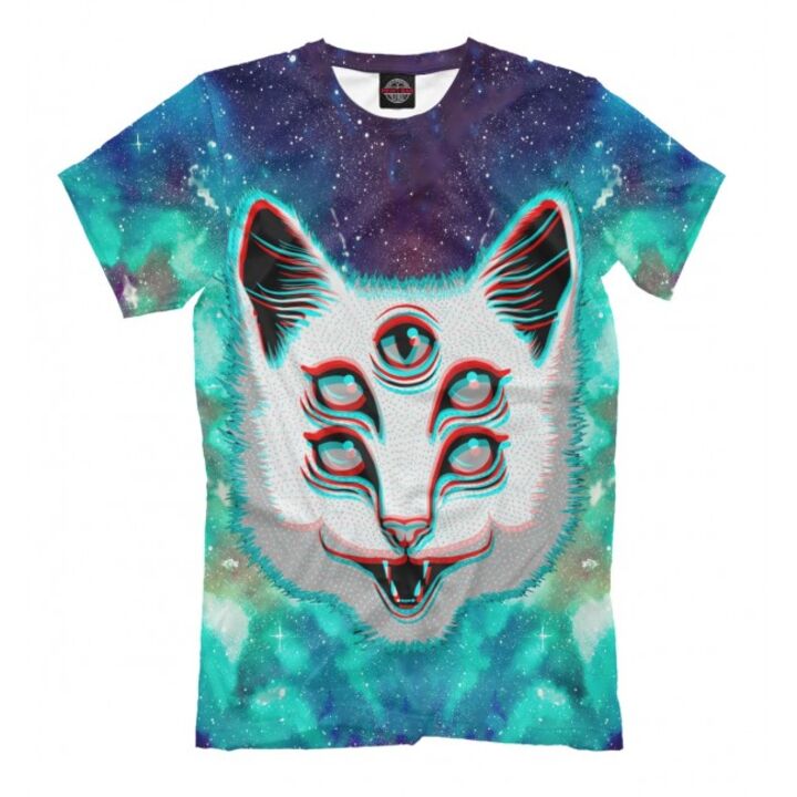 Жіноча Модна футболка з малюнком HypnoCat