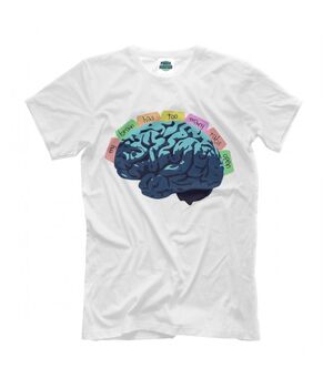 Стильная футболки с принтом My brain has too many tabs open