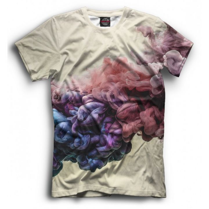 Женская Прикольная футболка с рисунком Цветной дым