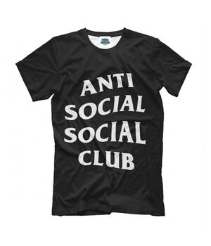 Прикольна футболка з малюнком anti social social club