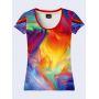 3D Жіноча футболка "Яскраві барви"