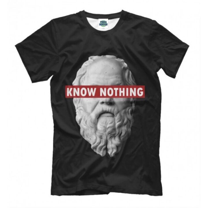 Женская Стильная футболки с принтом Know Nothing
