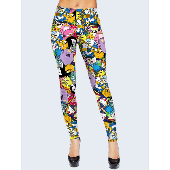 Леггинсы Время приключений коллаж