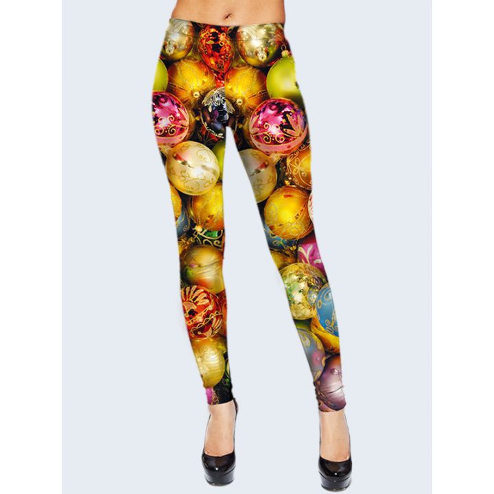 Леггинсы Новогодние игрушки