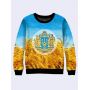 3D Свитшот для мужчин "Символы Украины" сине-желтый