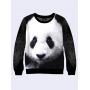3D Свитшот для мужчин "Панда" черно-белый