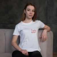 Футболка Lady Boss жіноча, Білий
